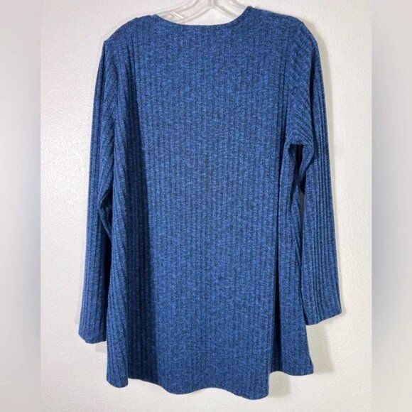 NWOT Susan Graver Ribbed Sweater Knit Tunic with Hi-Low Hem 2XL - Picture 6 of 7